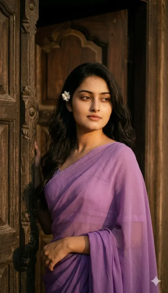 Retro style AI edited photo with warm colors and film grain effect