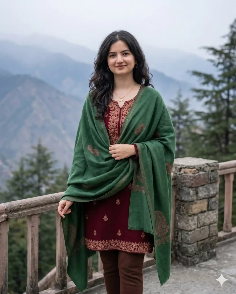 Girl wearing traditional kurti generated using Gemini AI prompt