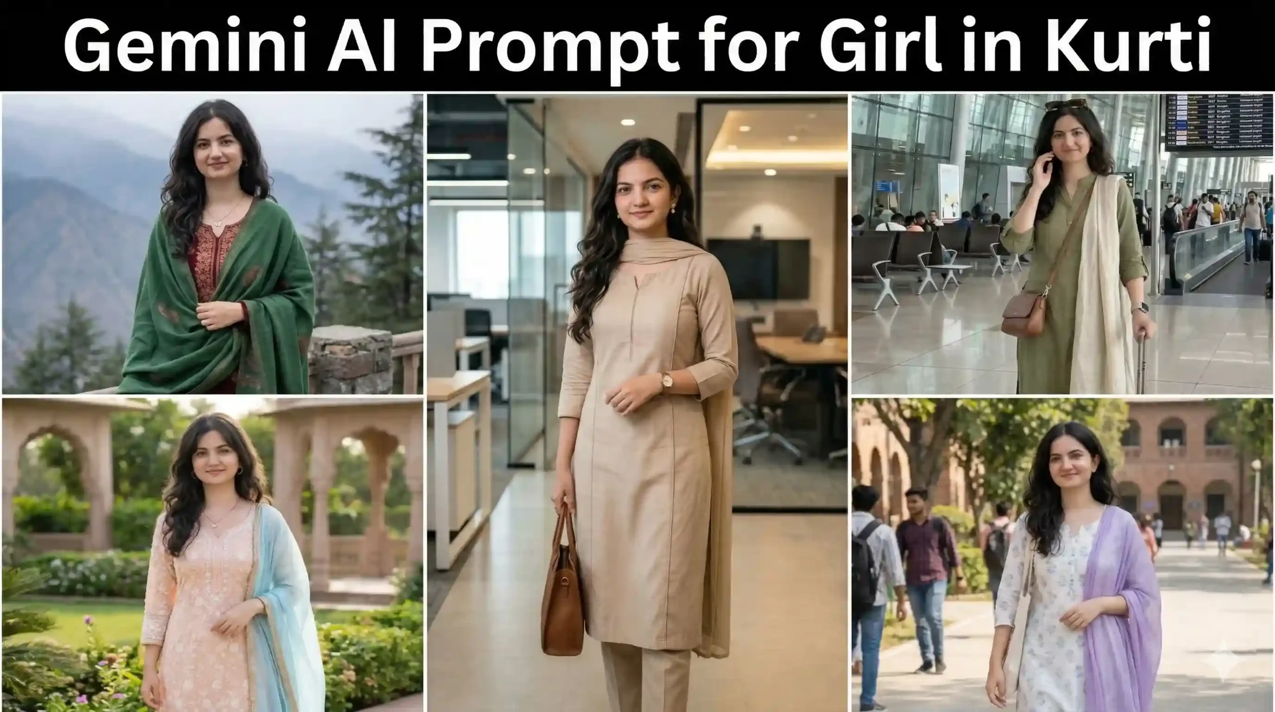Gemini AI Prompt for Girl in Kurti