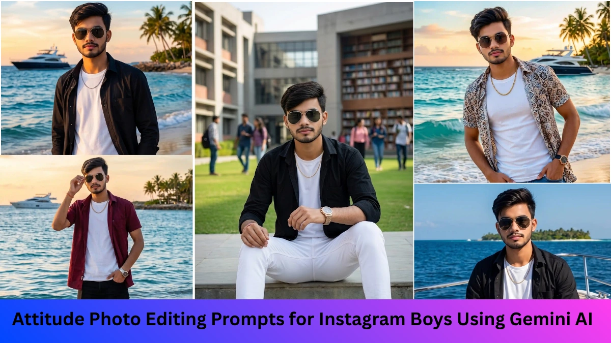 Attitude Photo Editing Prompts for Instagram Boys Using Gemini AI